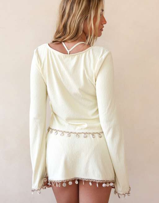 Ris-k firecracker mini skirt in papyrus, 2 of 7