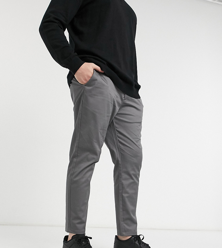 River Isand Big & Tall skinny chinos in gray