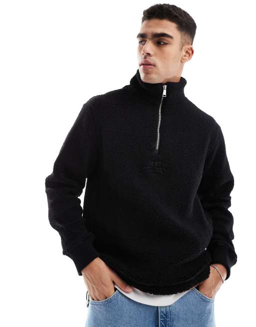 River Island – 1987 – Svart fleece med dragkedja vid halsen, 2 av 4