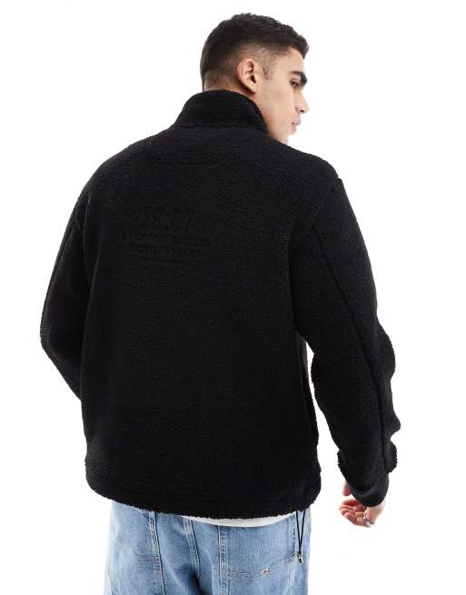 River Island – 1987 – Svart fleece med dragkedja vid halsen, 4 av 4