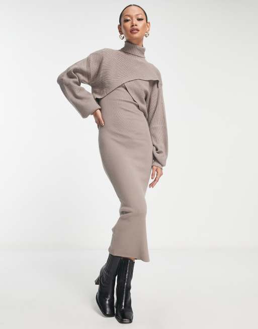 Grey jumper best sale dress zara