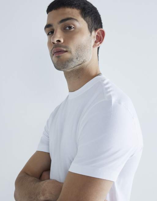River Island 3 pack short sleeve slim fit t-shirt in white , 4 of 4