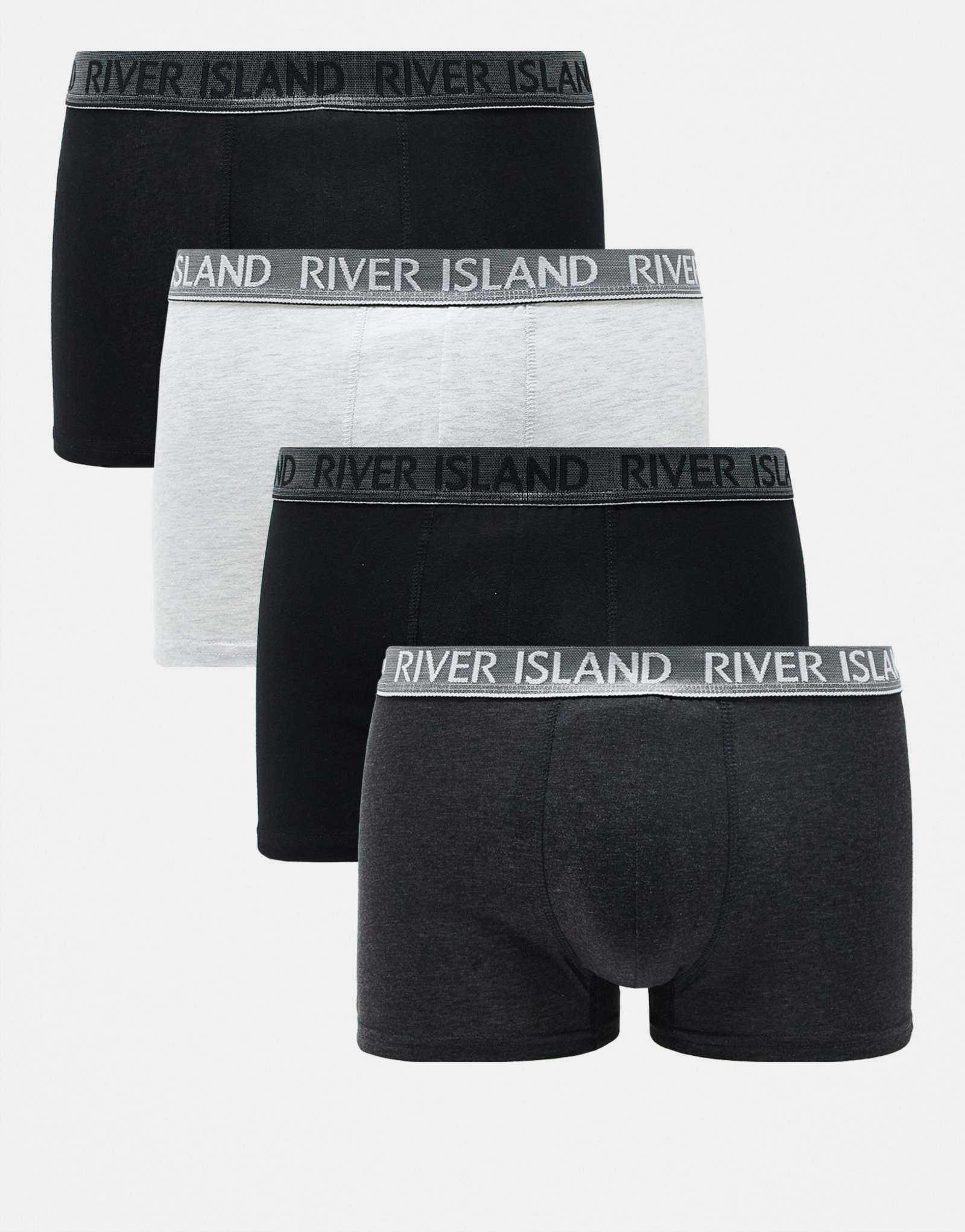Чемоданы River Island из 4-х упаковок серого цвета