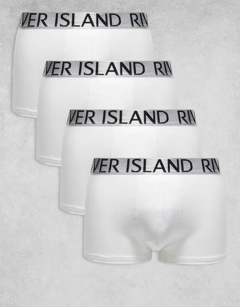 River Island 4 pack trunks in white - view 1