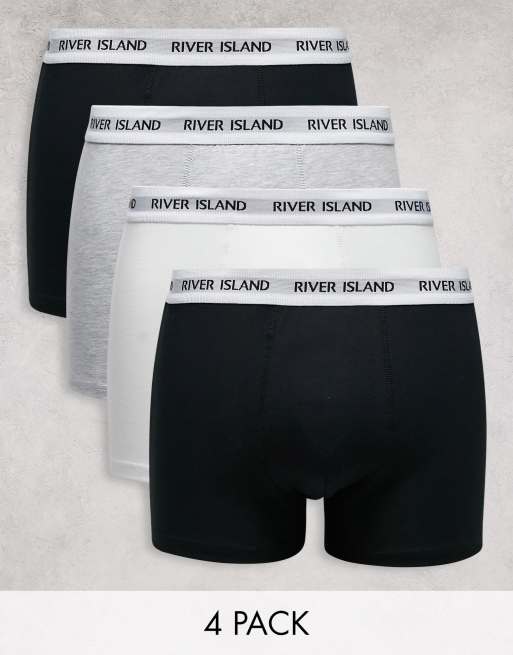 River Island 4 pack underwear in grey