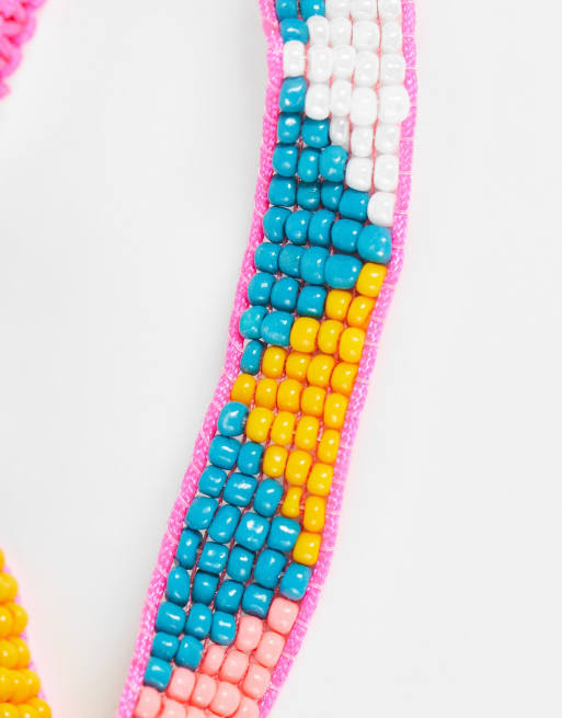 River Island – 4er-Pack bunte Armbänder im Sommerlook mit verschiedenen Perlen und Anhängern, 3 von 4