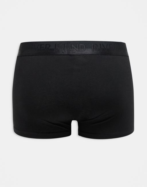 River Island – 4er-Pack Stretch-Unterhosen aus Baumwolle in Schwarz, 2 von 4