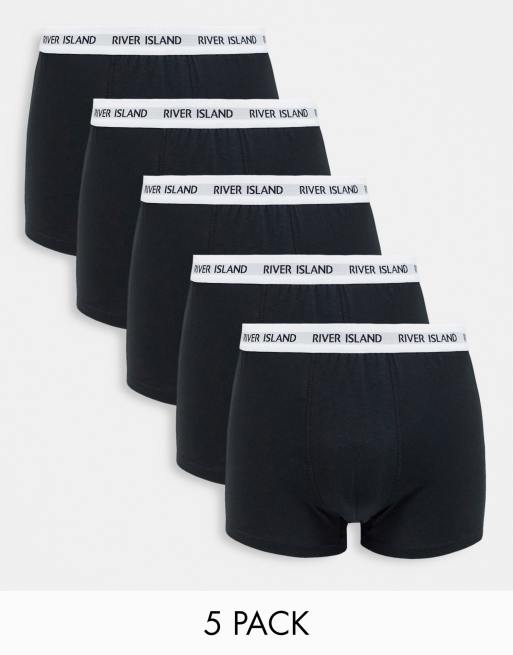 River Island 5 pack boxers in black | ASOS