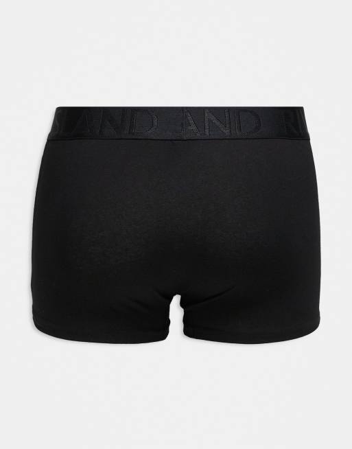 River Island 5 pack cotton stretch trunks in black, 3 of 3