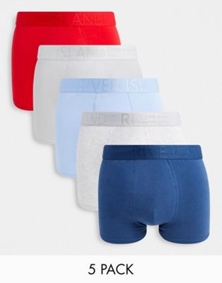River Island 5 pack of boxers in multi