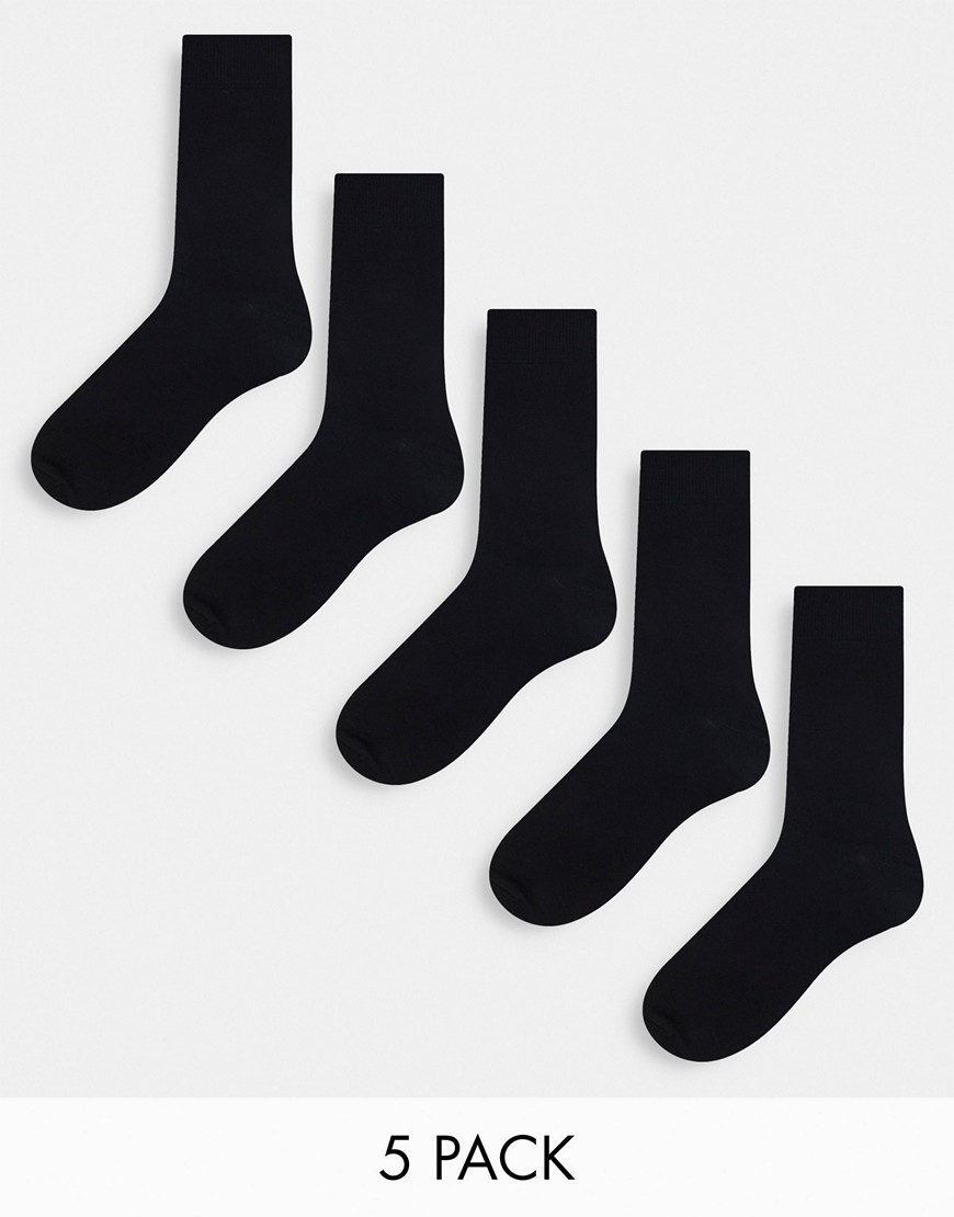 River Island 5-pack Socks In Black-white