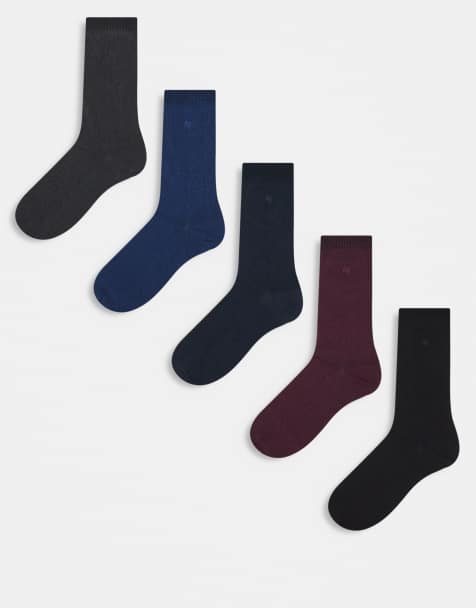 River Island 5 pack smart coloured socks in multi - view 1