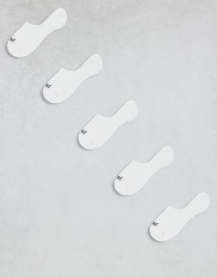 5 pack sneaker liners in white