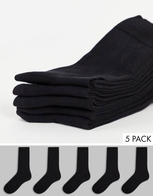 River Island 5 pack socks in black ASOS
