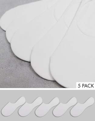 River Island 5 Pack Trainer Liners In White