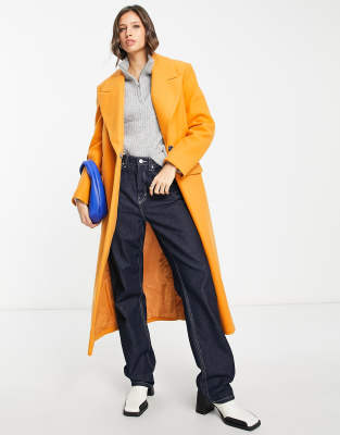 River island yellow sales coat