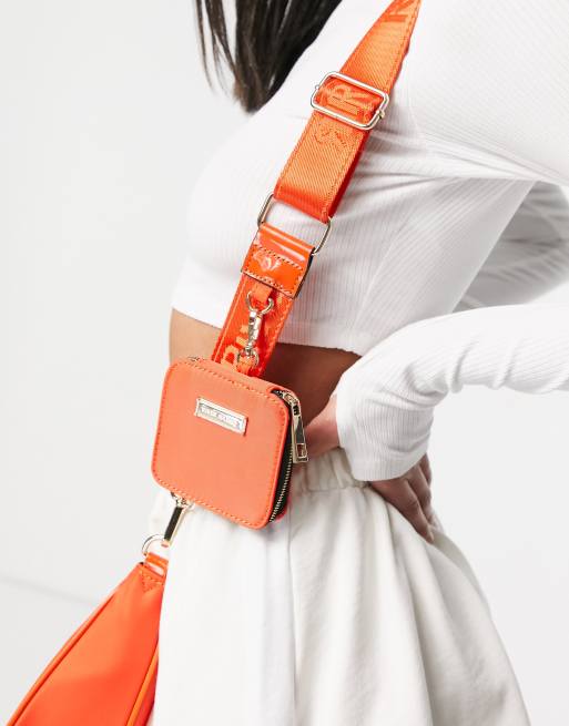 River Island 90 s scoop crossbody bag in orange