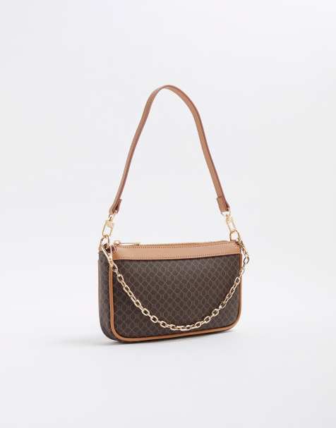 River Island 90s shoulder bag in brown - dark - view 1