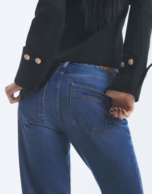 River Island 90s slim straight jeans in denim blue, 4 of 4