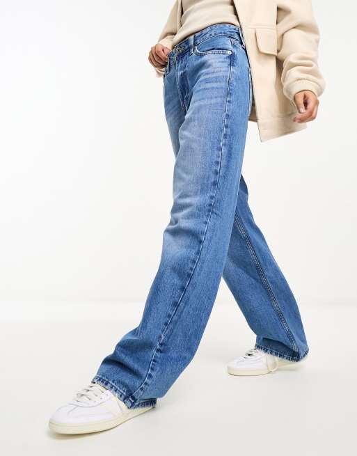 River Island 90s straight jeans in midwash blue, 4 of 5