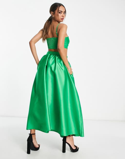 Green midi hotsell skirt river island