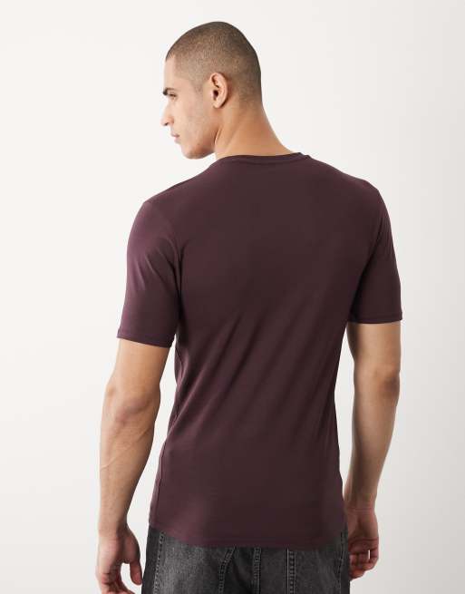 River Island - Aansluitend T-shirt in bordeauxrood, 5 van 5
