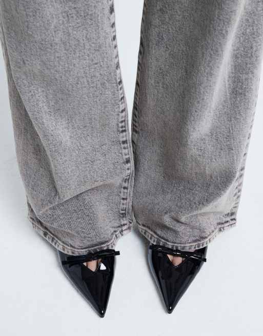 River Island – Absatzschuhe in Schwarz mit Fersenriemen und Schleifendetail, 4 von 4