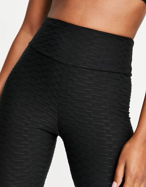 River Island Active honeycomb leggings in black, 3 of 4