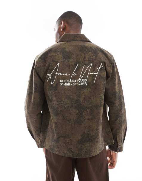 River Island ame le nuit overshirt in camo - view 1