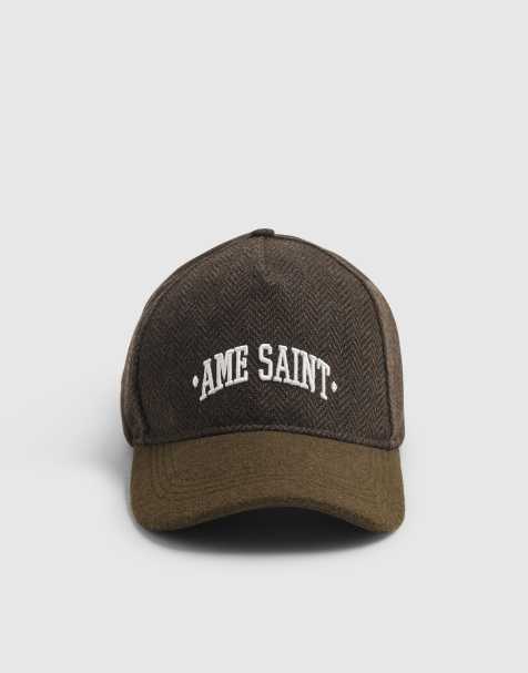 River Island Ame saint herringbone cap in khaki - view 1