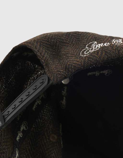 River Island Ame saint herringbone cap in khaki , 2 of 2