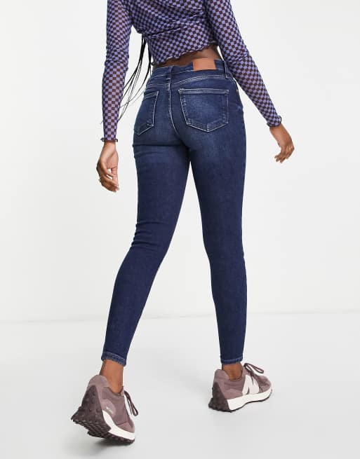 River Island Molly mid rise sculpt jean in bright blue