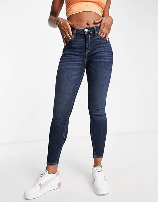  River Island Amelie mid rise skinny jeans in smokey blue 