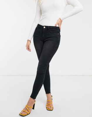 skinny washed black jeans