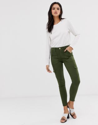 khaki utility jeans