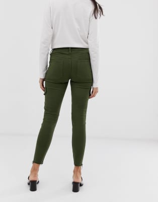 khaki utility jeans