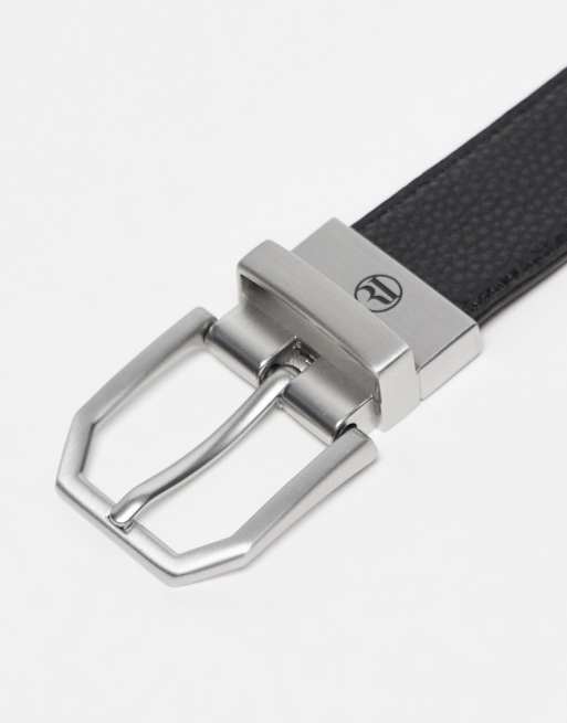 Angled Buckle Reversible Belt - Brown