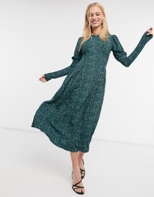 river island green leopard print dress