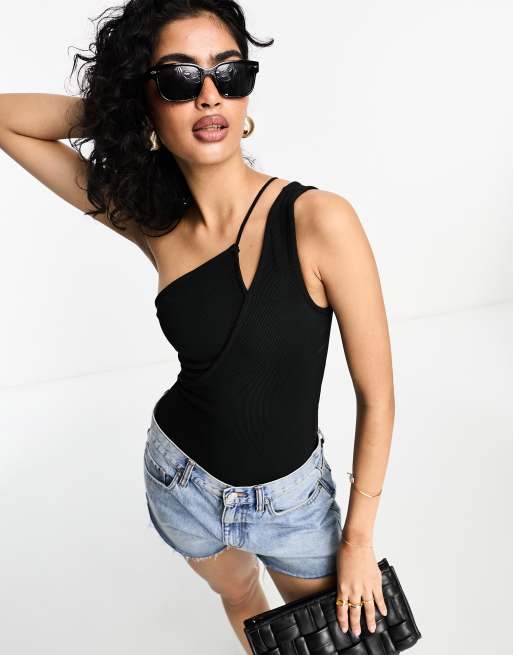 One Shoulder Cut Out Bodysuit