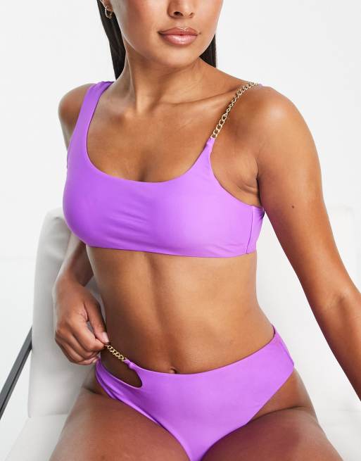 Bright store purple bikini