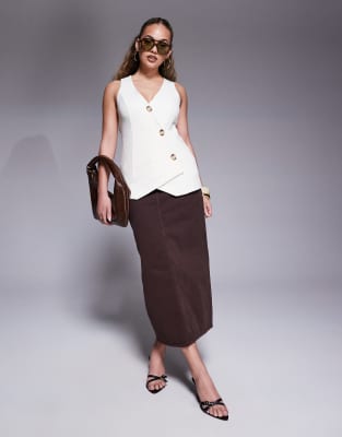 RIVER ISLAND ASYMMETRIC VEST 