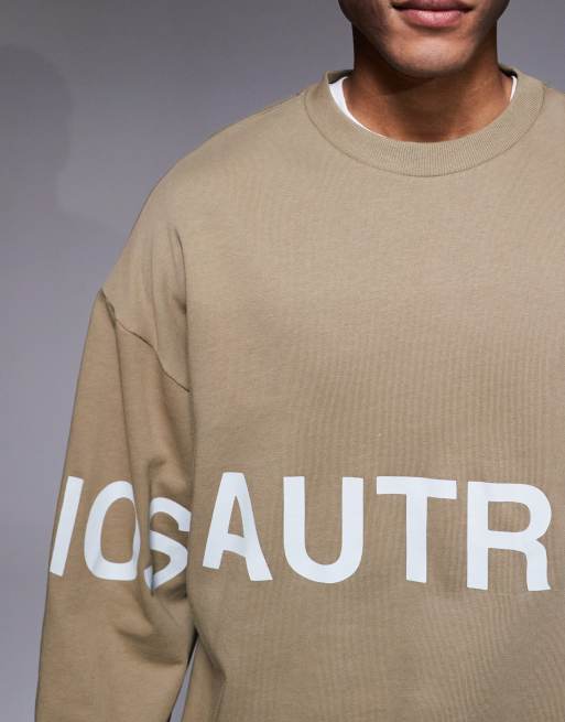 River Island 'Autre Studios' crew neck sweatshirt in medium stone, 5 of 5