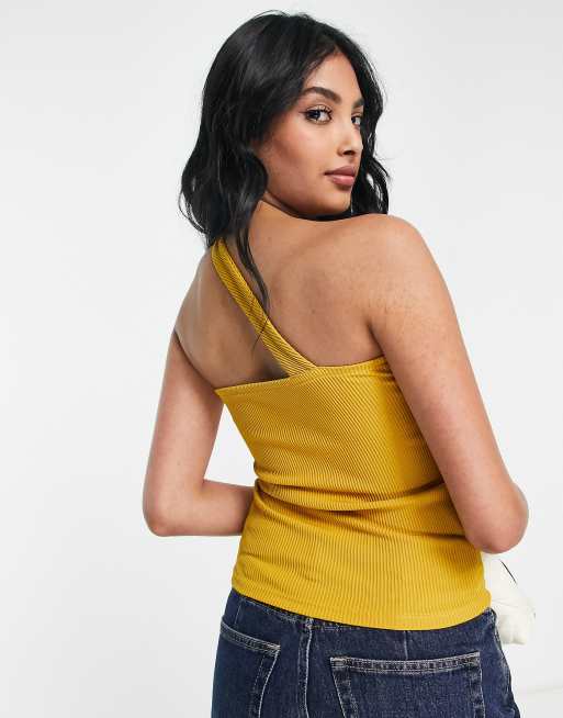 Yellow store buckle top