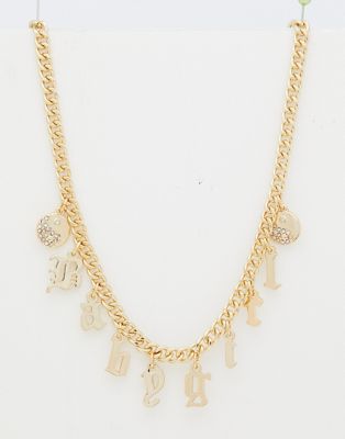 River Island baby girl drop chain necklace in gold