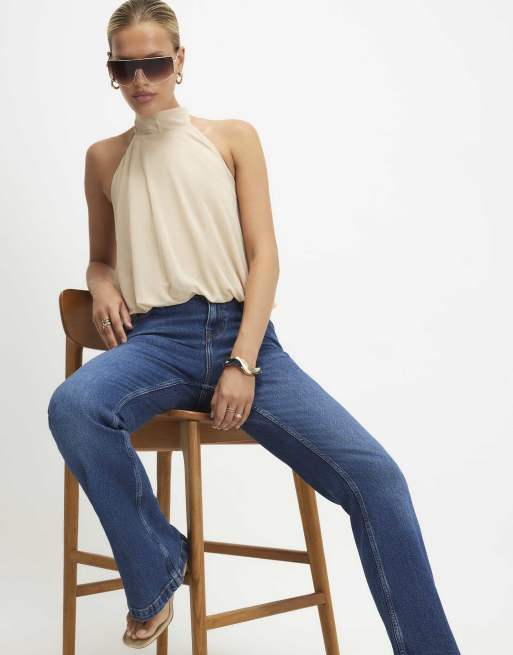 River Island Back split seam bootcut jeans in denim , 2 of 4