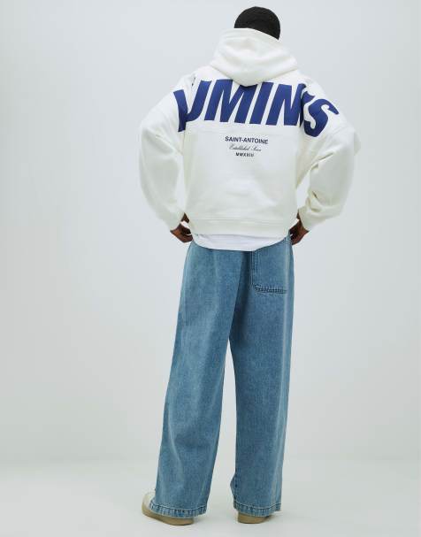 River Island Baggy fit denim joggers in blue - medium - view 1