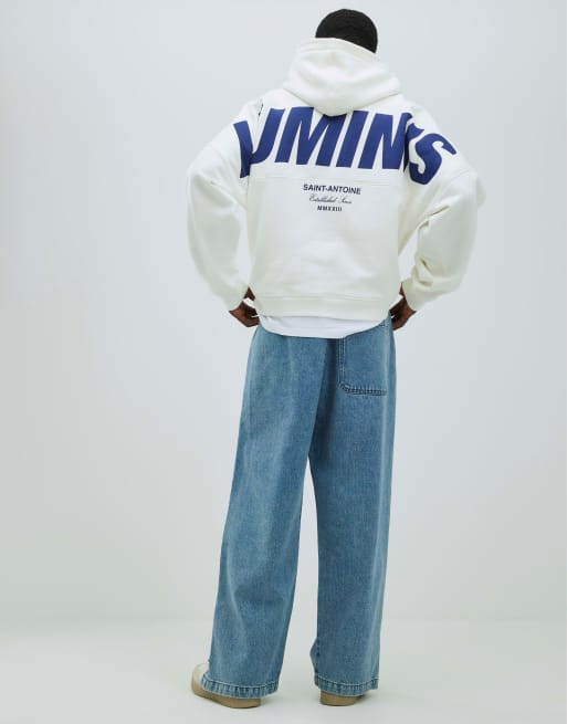 River Island Baggy fit denim joggers in blue - medium