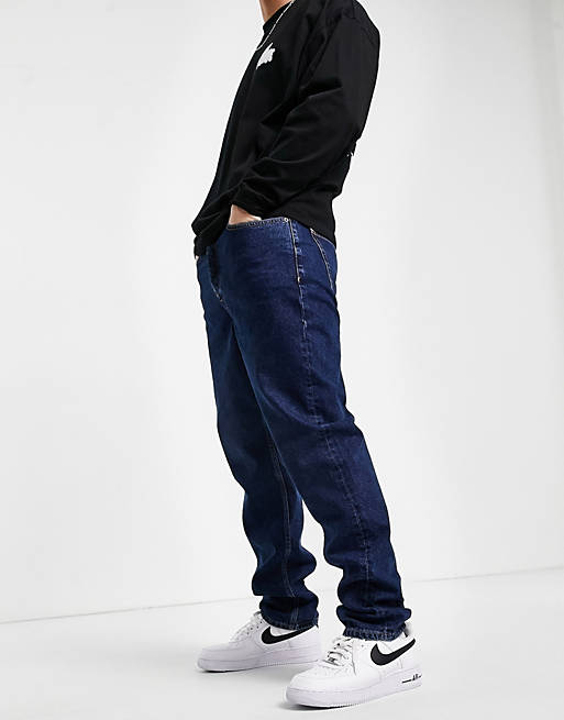 River Island baggy fit jeans in blue wash