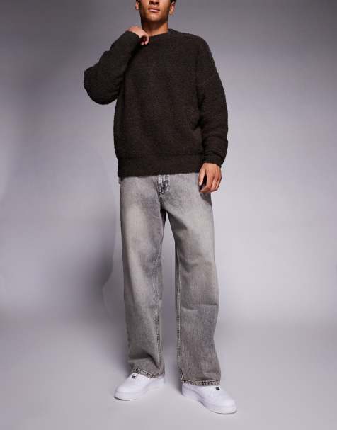 River Island baggy jeans in grey
