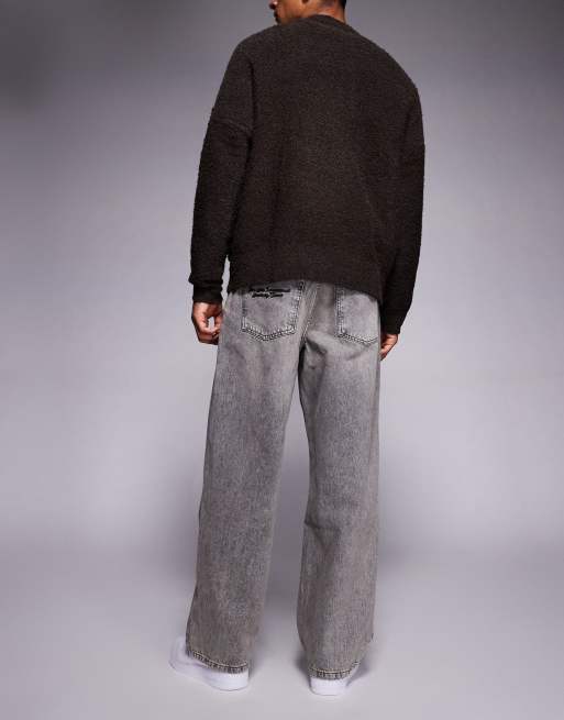 River Island baggy jeans in grey, 3 of 5